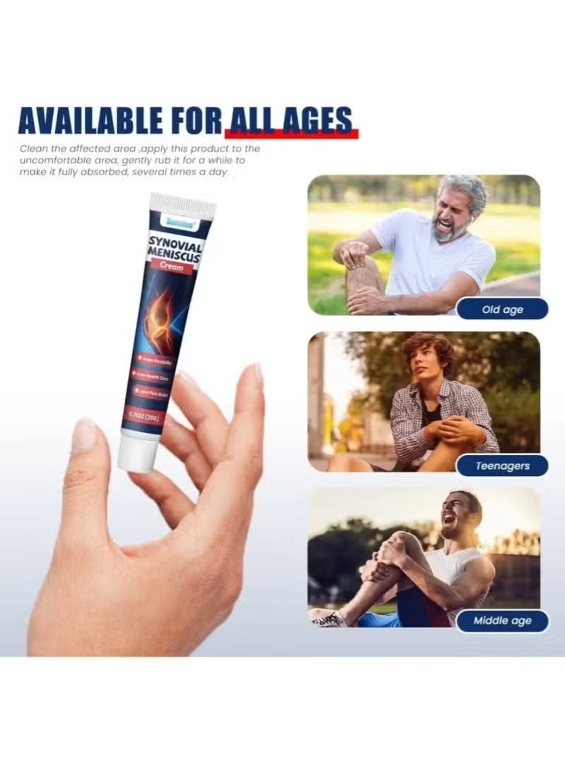 Sumifun Synovial Meniscus Cream Meniscus Pain Relief Cream Joint Pain Relief Cream Knee Care Cream for Joint Care Treatment Gel Pain Relief Cream Joint and Bone Therapy Cream Soothing Joint Cream 20g - Image 3